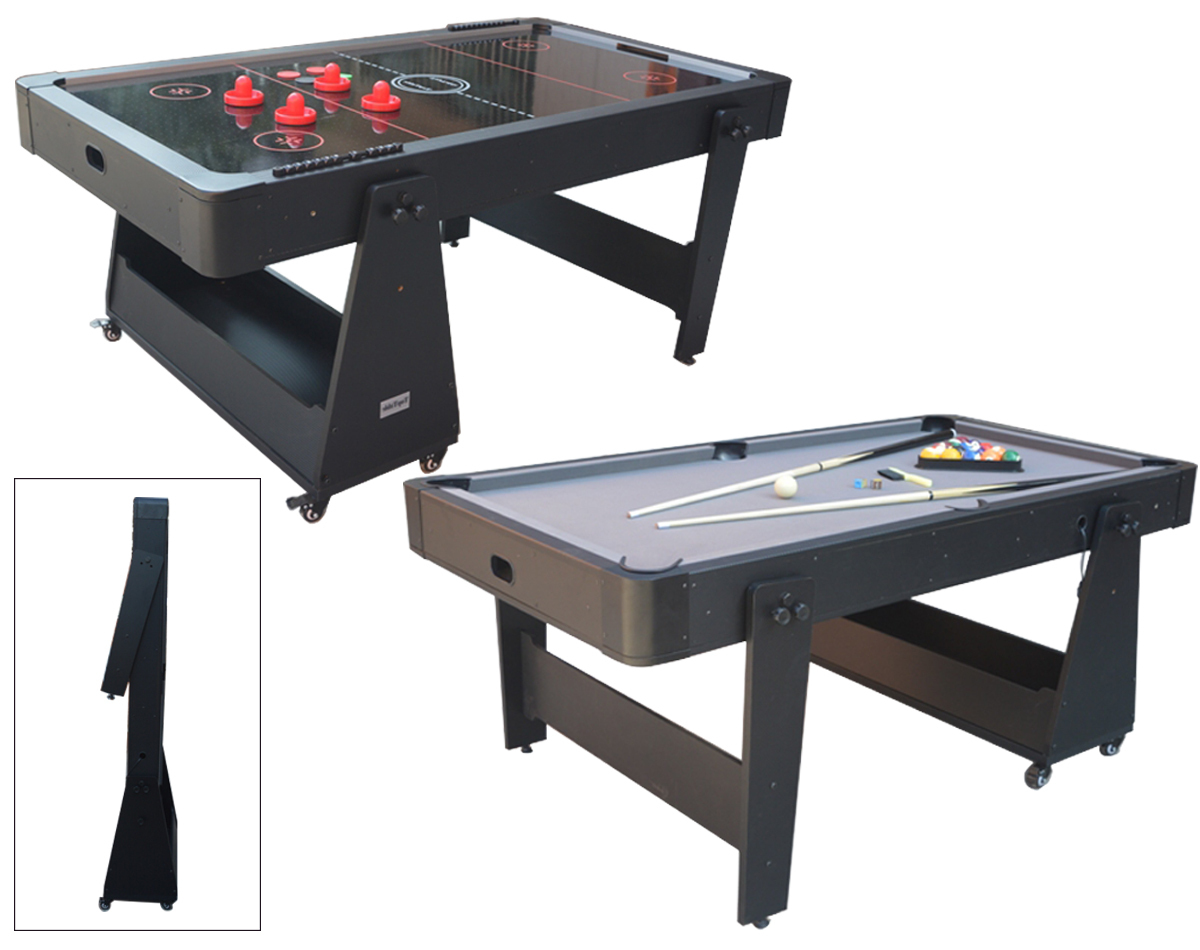 HOMCOM 4-in-1 Multigame-Tisch Für Zuhause – Kick Produktbild-Vorschau 3