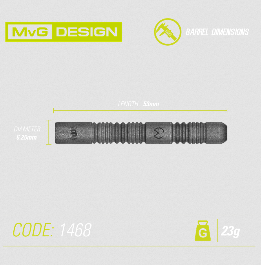 Steeldart Winmau MvG Exact 1468-23g