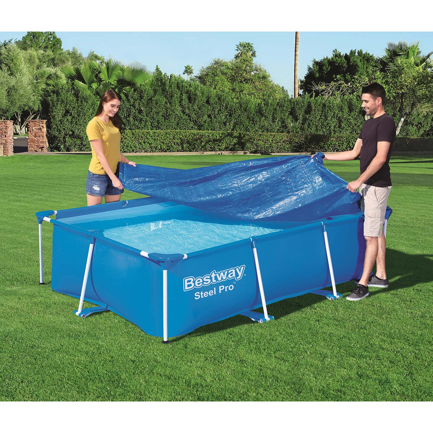 Bestway Steel pool cover 259 x 170 cm