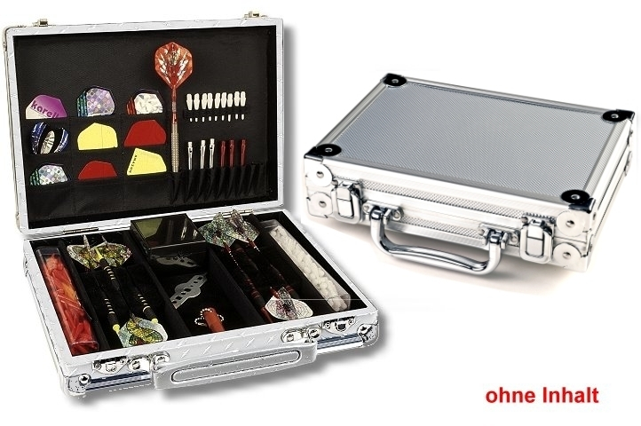 Dartkoffer LUXUS, Farbe silber/aluminium