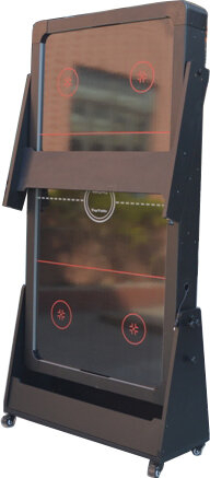 Charlsten Multi Airhockeytisch / Billardtisch Schwarz - 2-in-1 zusammenklappbar