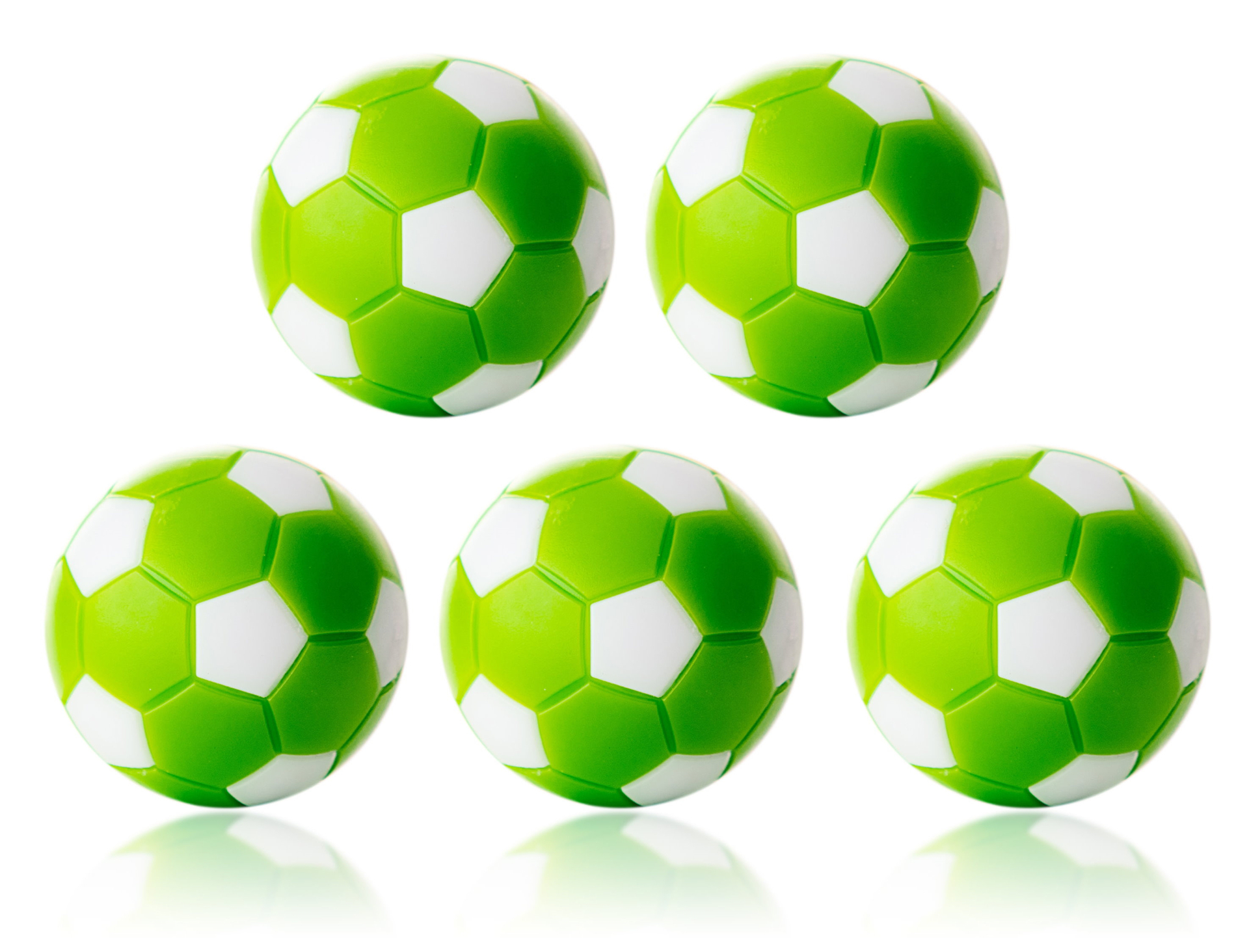 Soccer ball Winspeed by Robertson 35 mm, green / white, set with 10 pcs.
