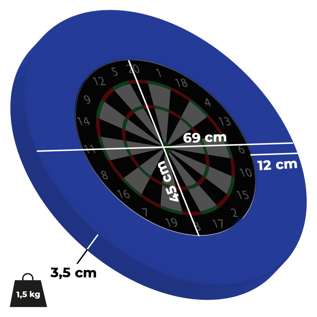 Karella Dartboard Catchring - Blau