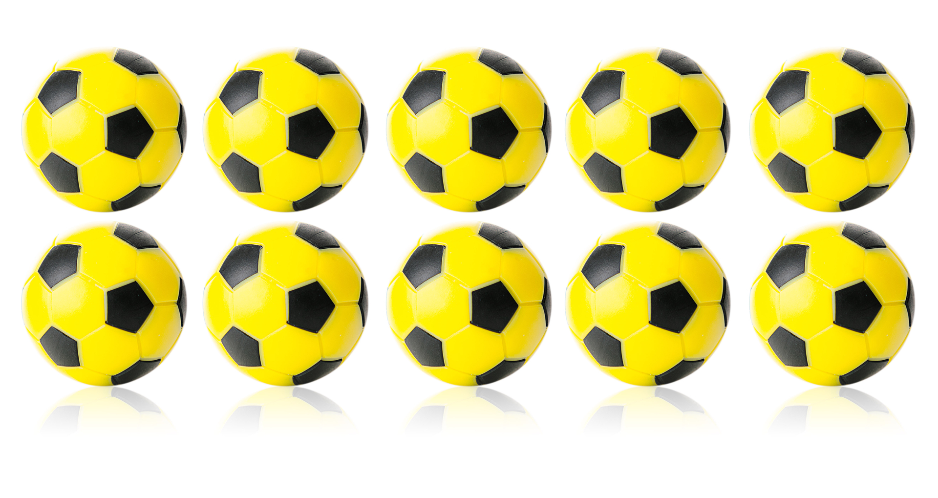 Kickerball Winspeed by Robertson 35 mm, yellow / black, set with 10 pcs.