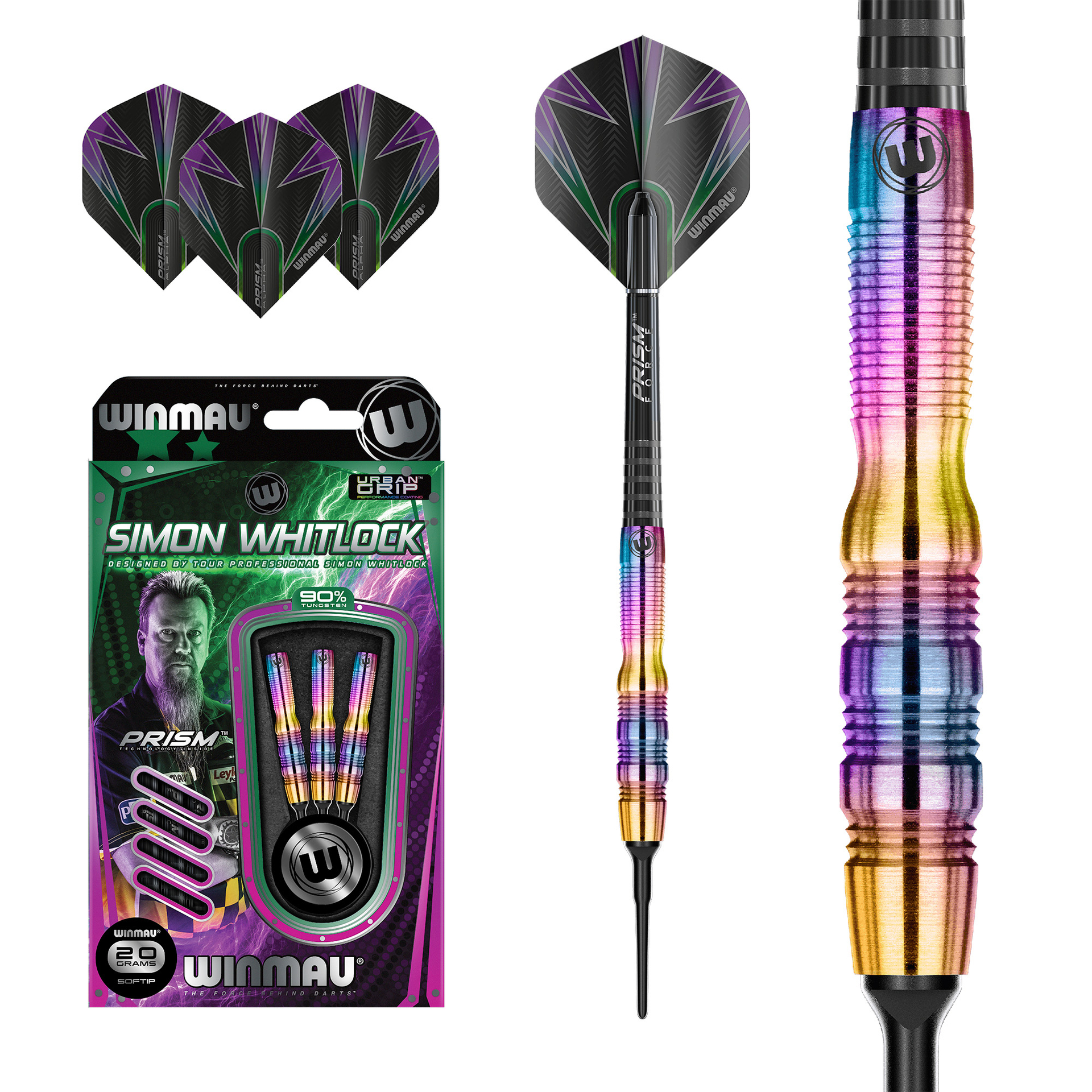 Winmau Soft Darts - Simon Whitlock Urban Grip 20g