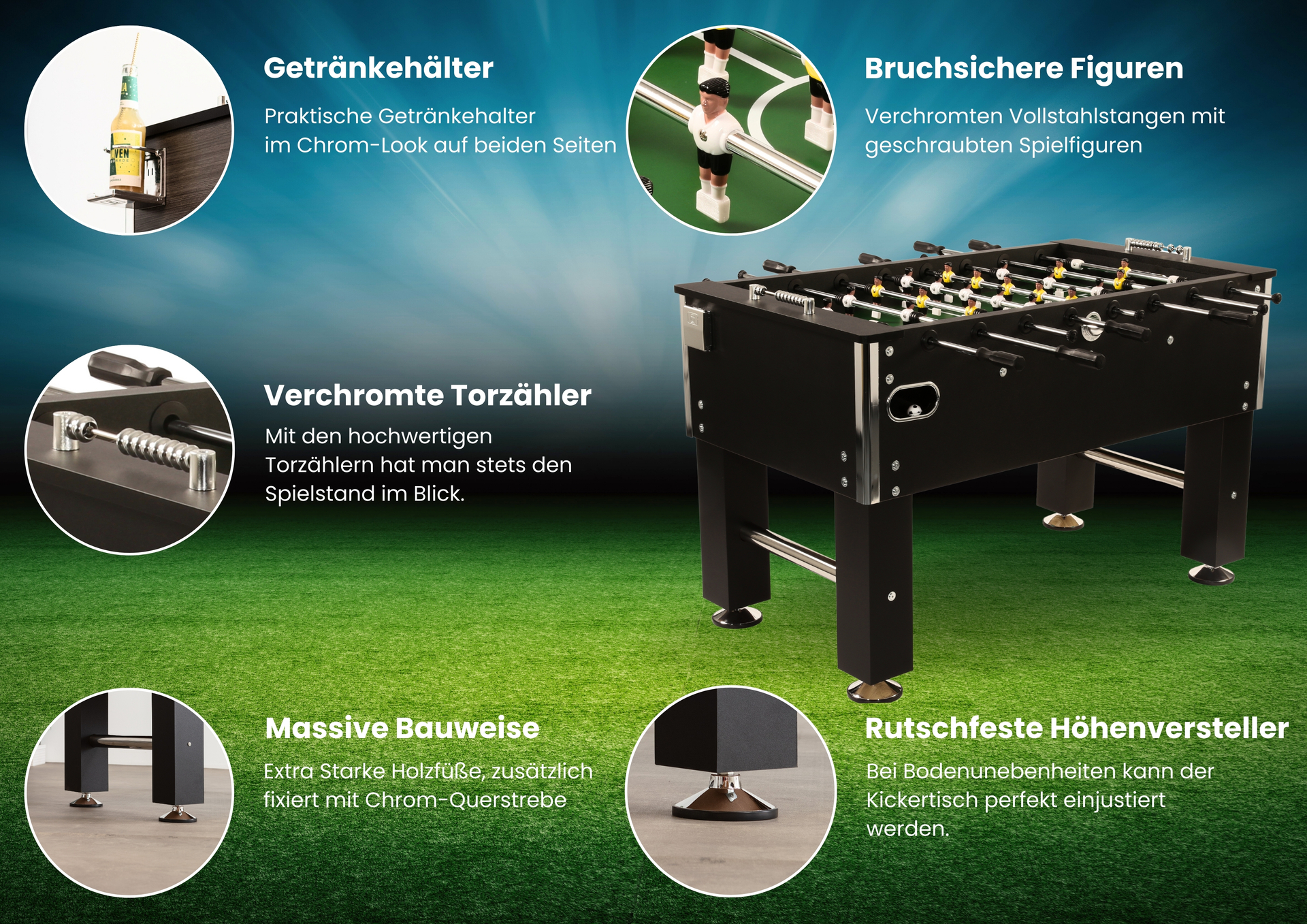 Tischkicker Profi-Soccer Deluxe