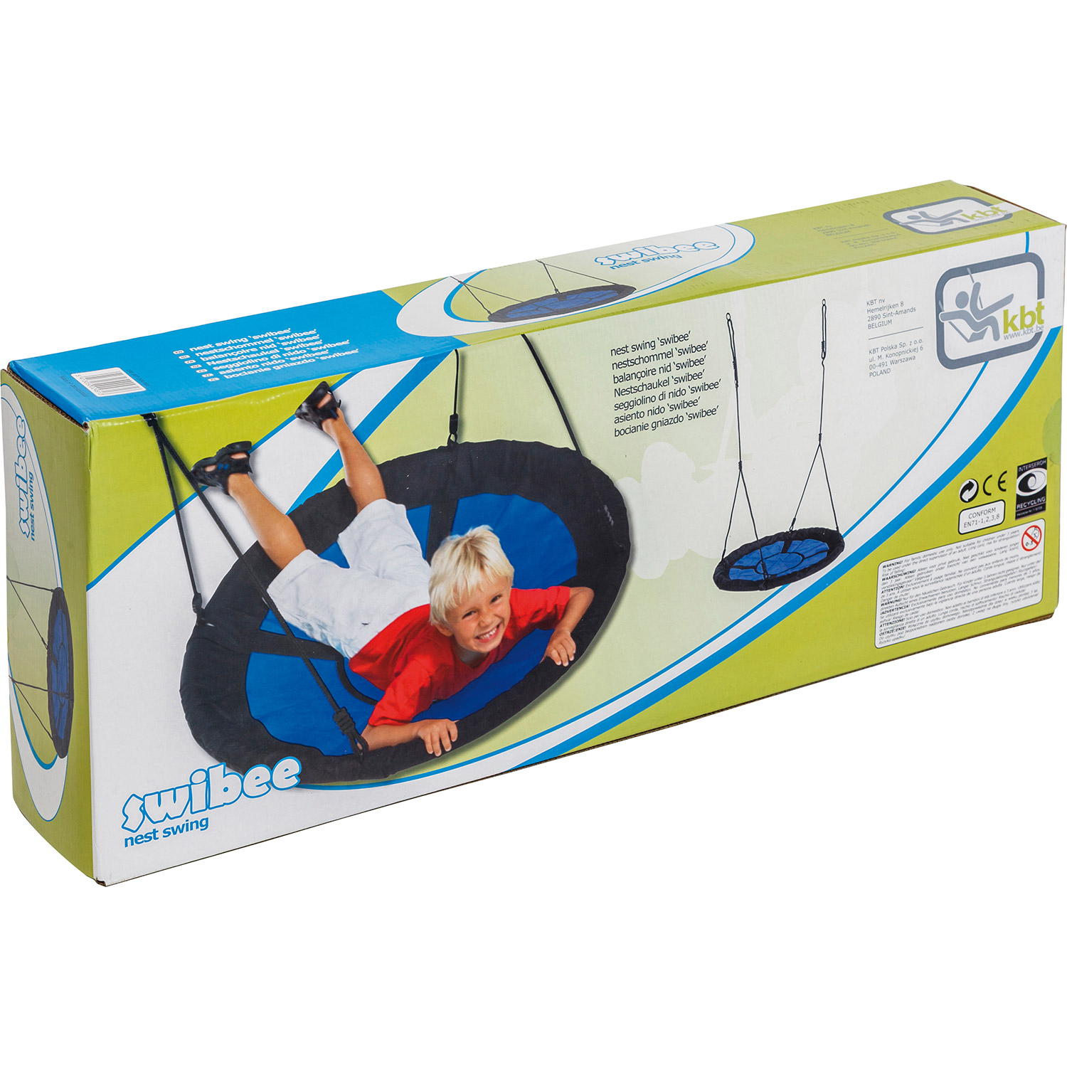 KBT nest swing "Swibee" - braided rope bl/bl