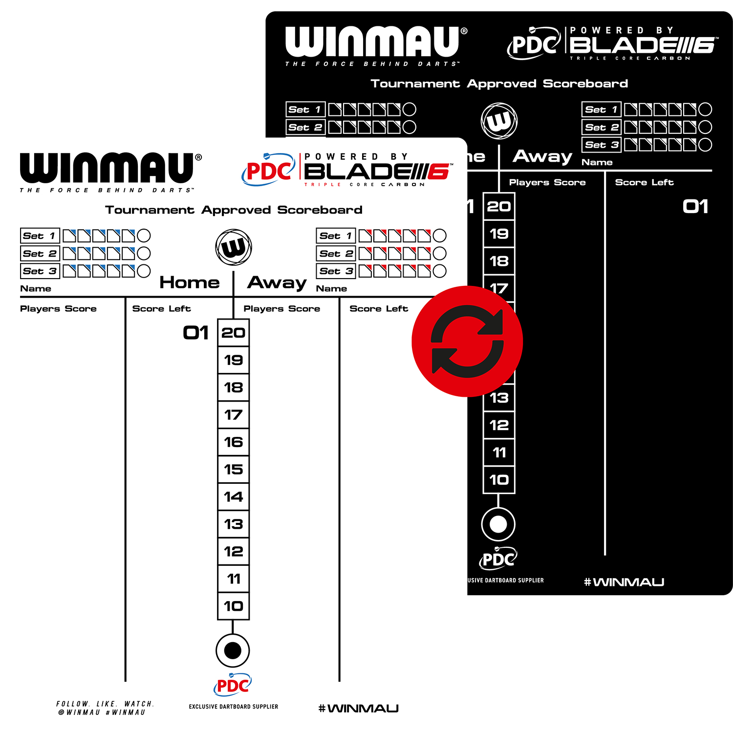 Winmau Dart Anzeigetafel