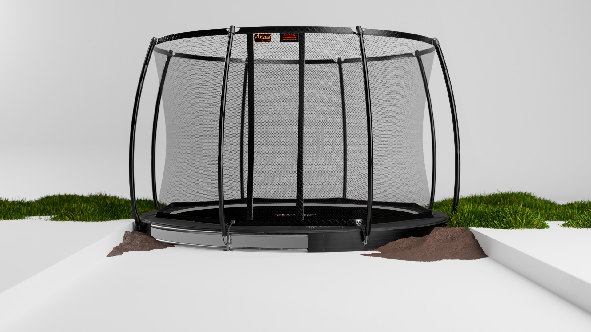 Avyna Pro-Line 12 Ø365cm FlatLevel + Royal Class Netz - Schwarz