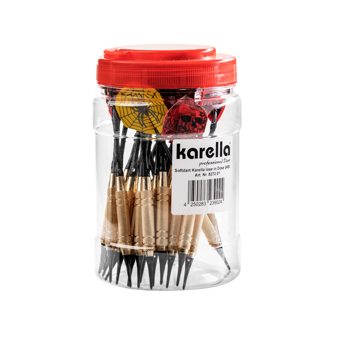 Softdarts Karella in tin 24 pcs.