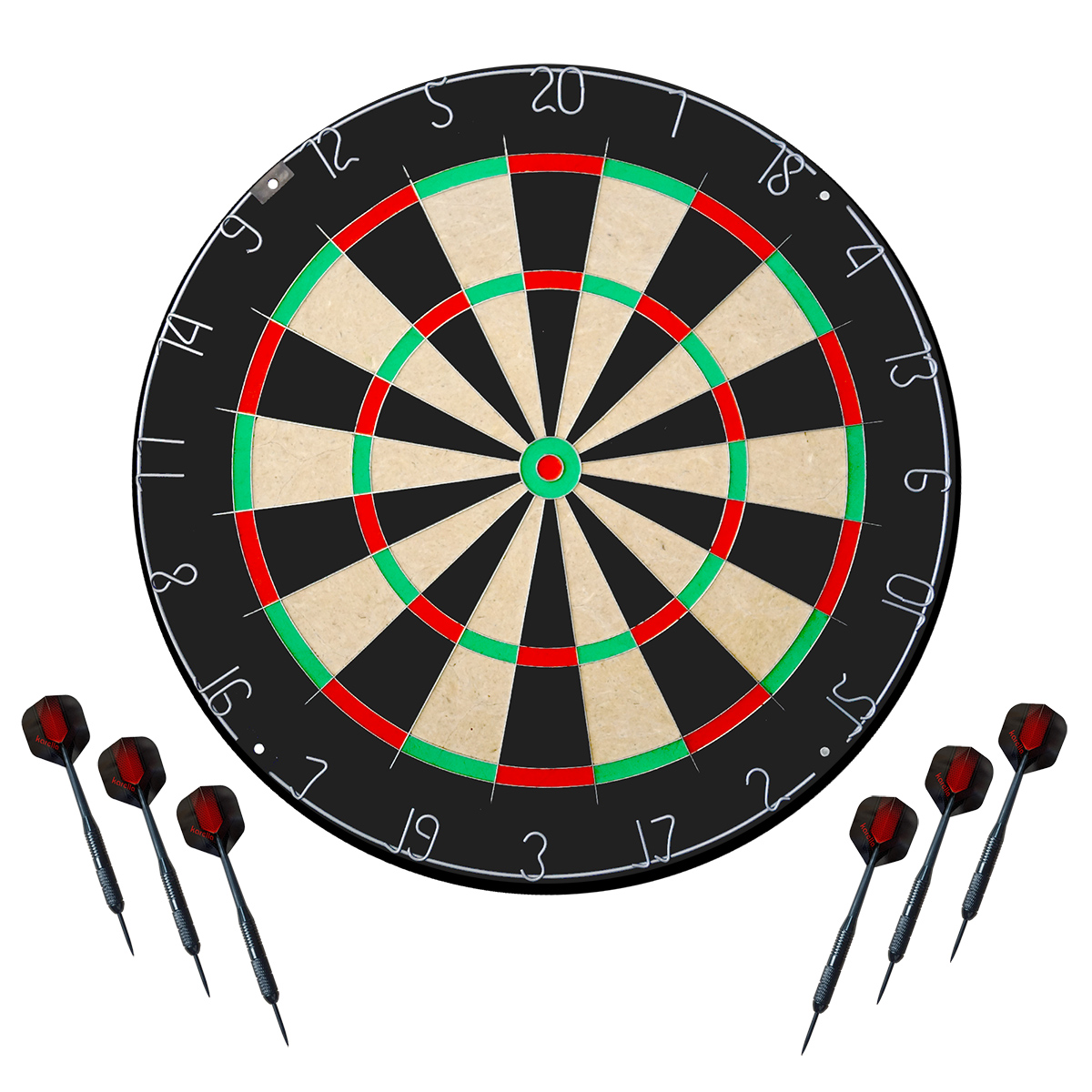 Karella - Dartboard BullOut Set inkl. 2 Satz Steeldarts