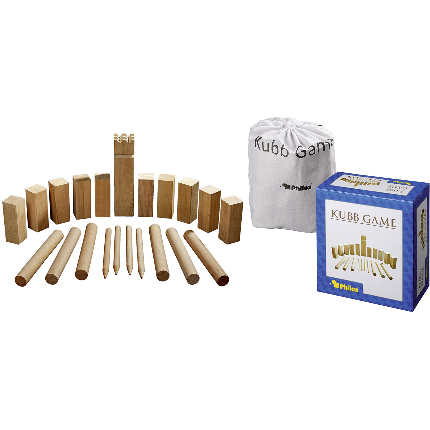 Philos Buchenholz Kubb Spiel origi
