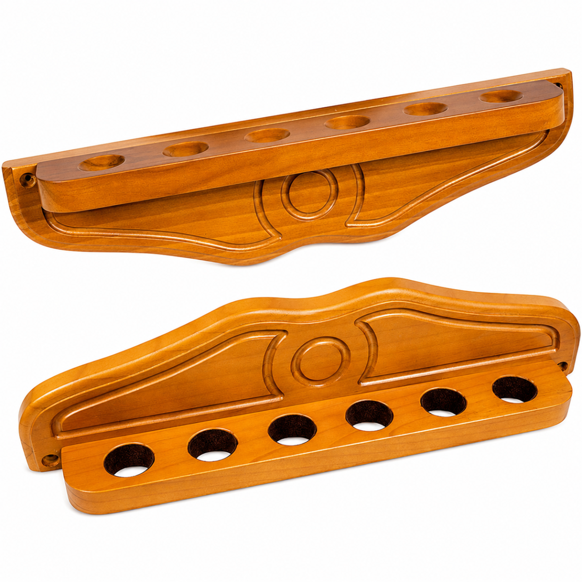 John West Queue Wandhalter Deluxe Ahorn für 6 Queues - Luxuriöse Wandhalterung
