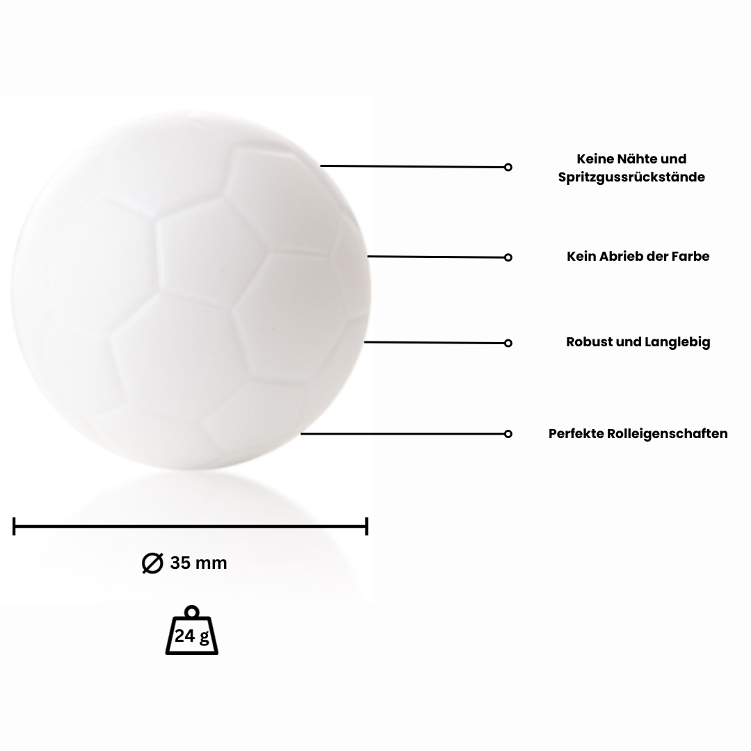 Kickerball Winspeed by Robertson 35 mm, white, set with 10 pcs.