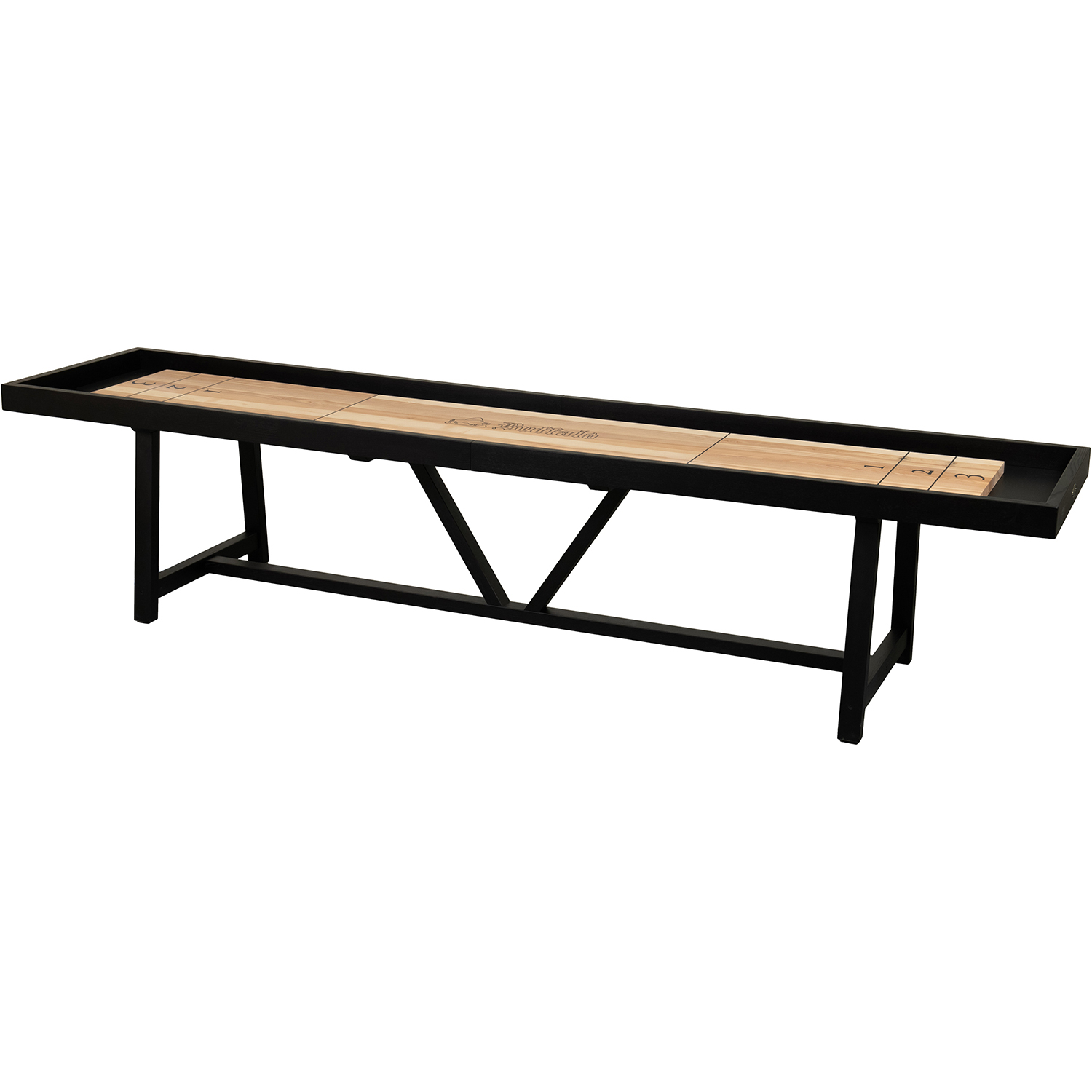 Amerikanisches Shuffleboard Eschenholz 12ft schwarz