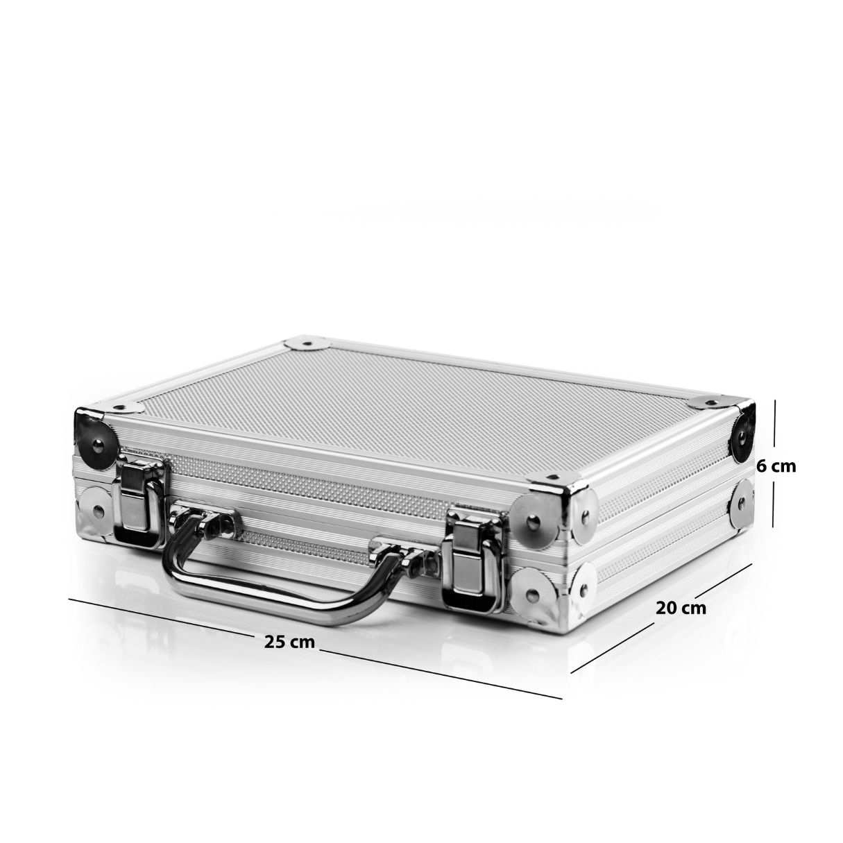 Dartkoffer LUXUS, Farbe silber/aluminium