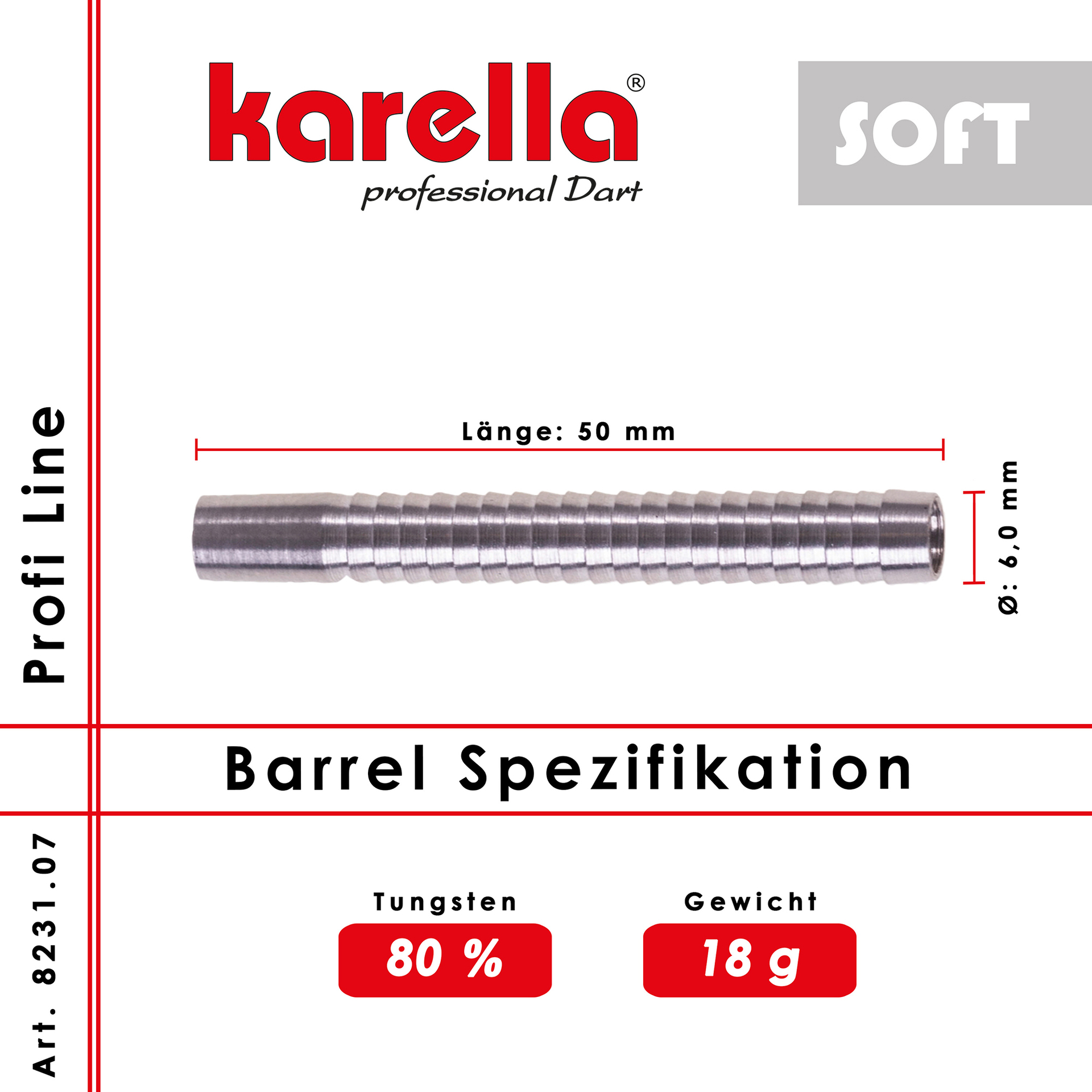 Softbarrel Karella Profi Line PLS-07 80% Tungsten