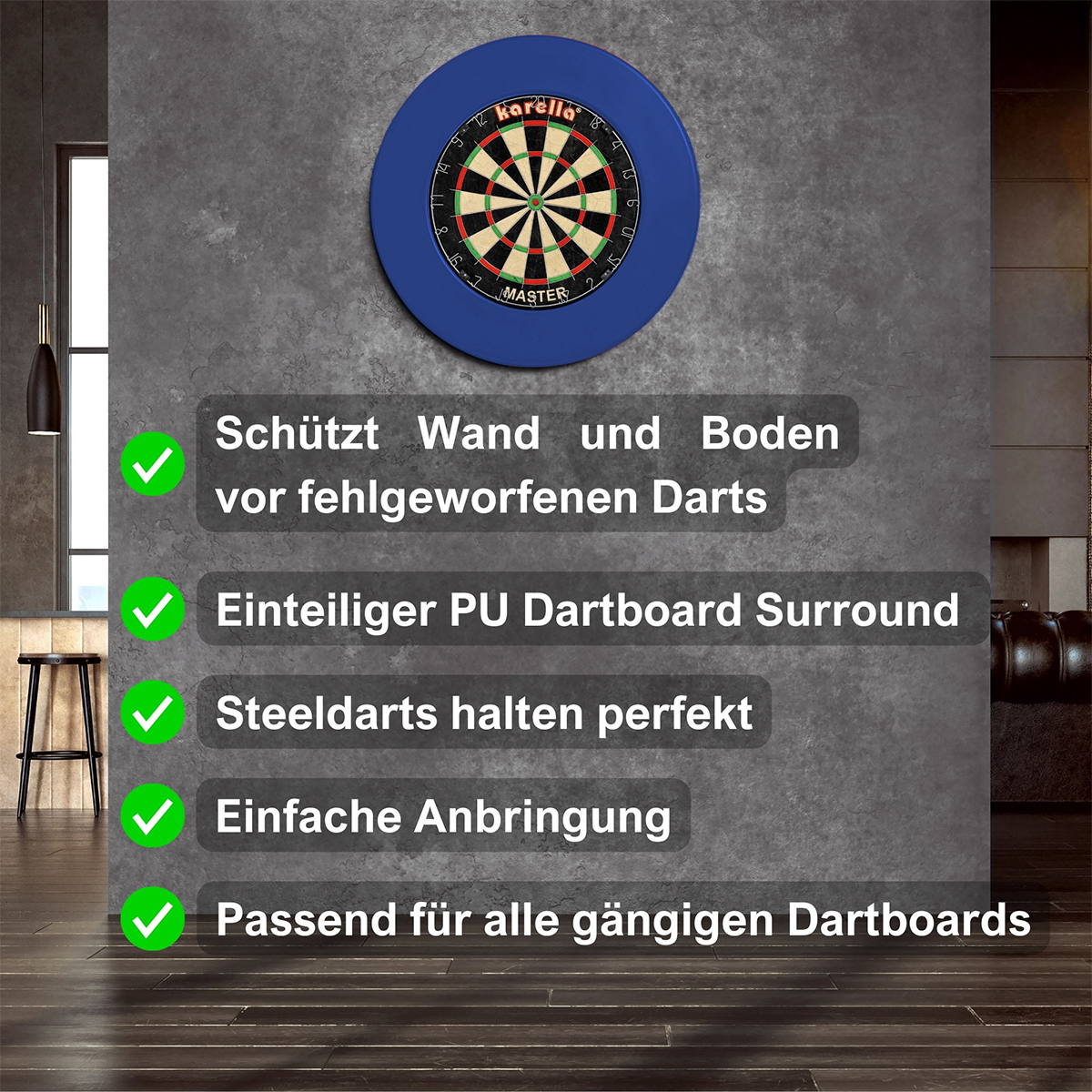 Karella Dartboard Catchring - Blau