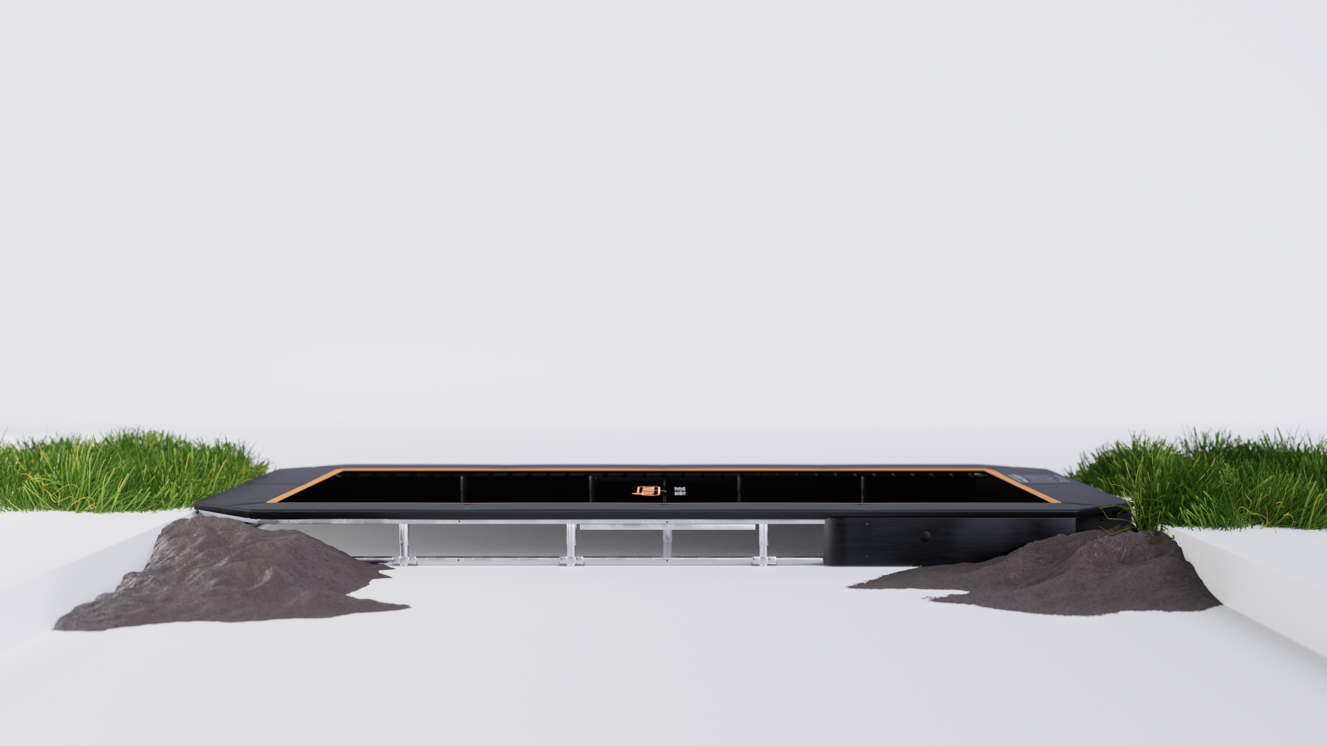 Avyna Pro-Line FlatLevel Trampolin 213, 275x190cm - Schwarz