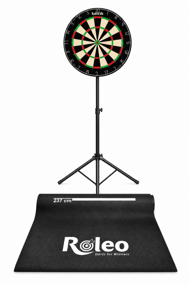 Keltik Steeldart Set mit Dartboard, Dartständer und Dartmatte