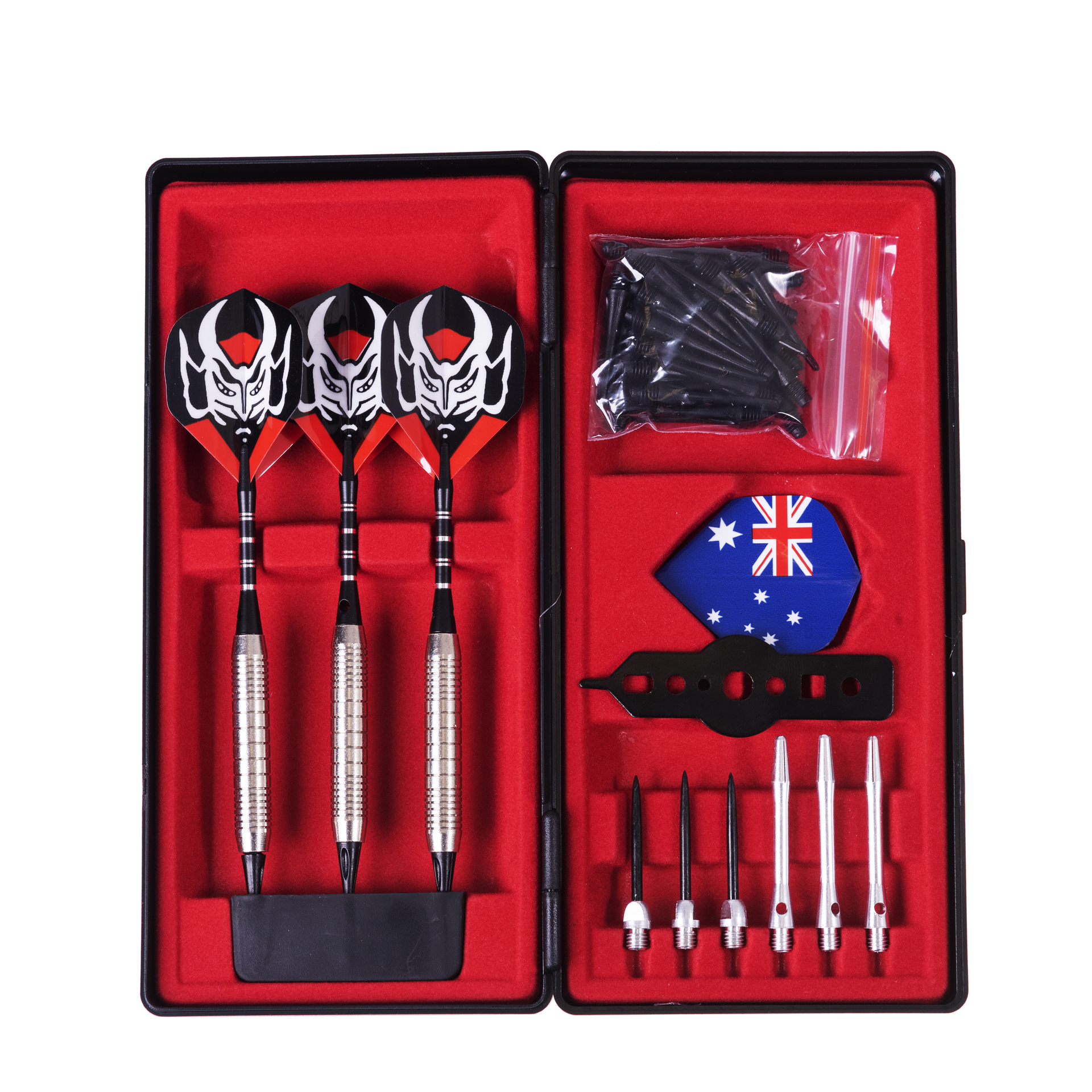 Kombi-Set Steeldart + Softdart, Drei Softdarts 18g umrüstbar auf Steeldarts
