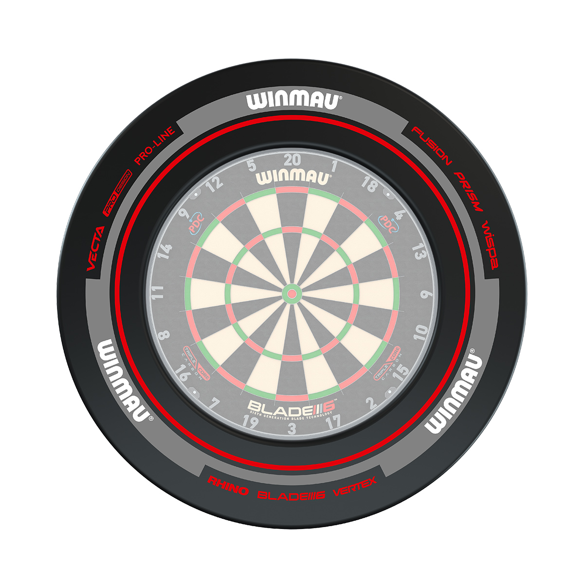 Winmau - Surround Advance black/red 