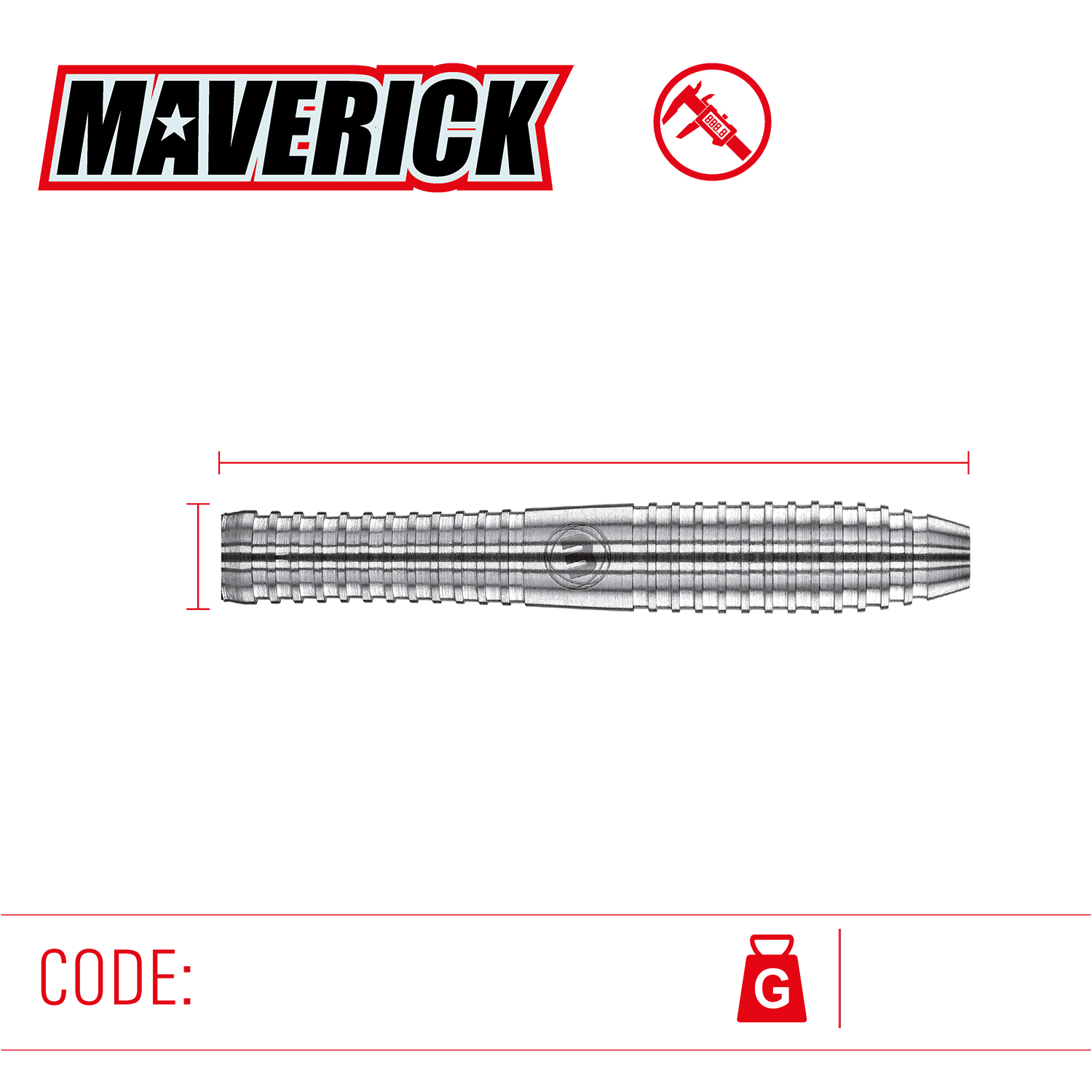 Winmau Maverick 80% Wolfram Stahlspitze Darts 21g