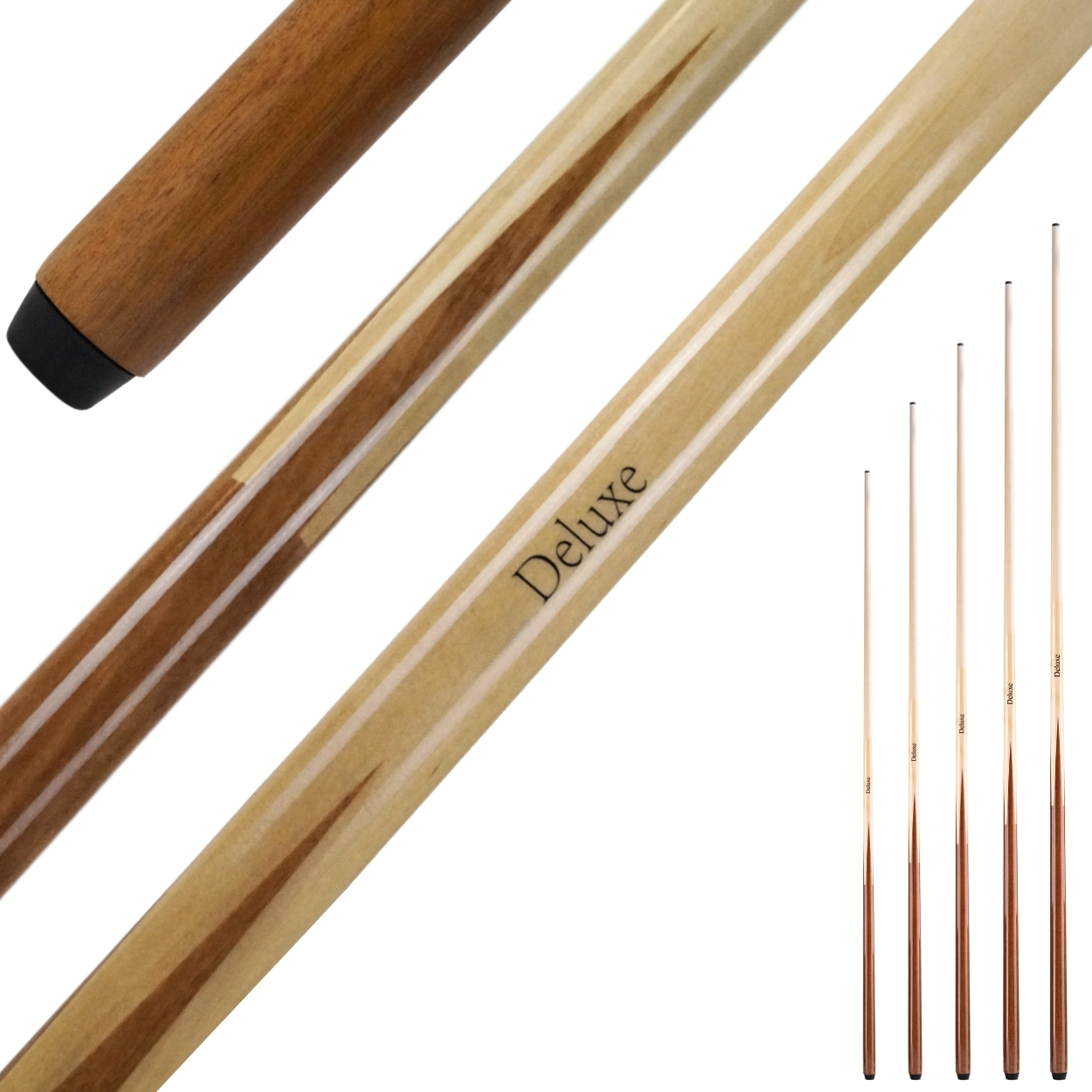 Queue einteilig Deluxe 12 mm Schraubleder, 100 bis 145cm
