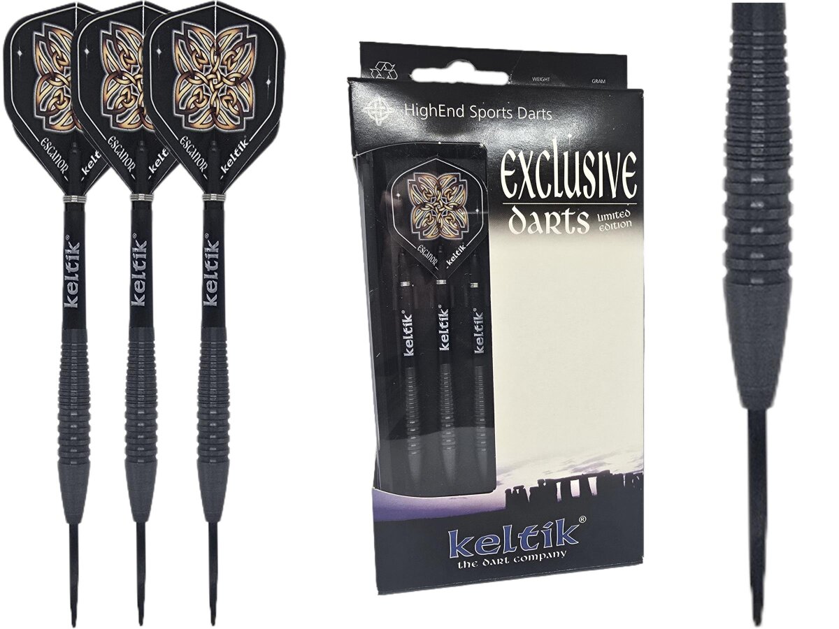Steeldart Steel Dart Pfeile Keltik Ardan 26g Black - 90% Tungsten