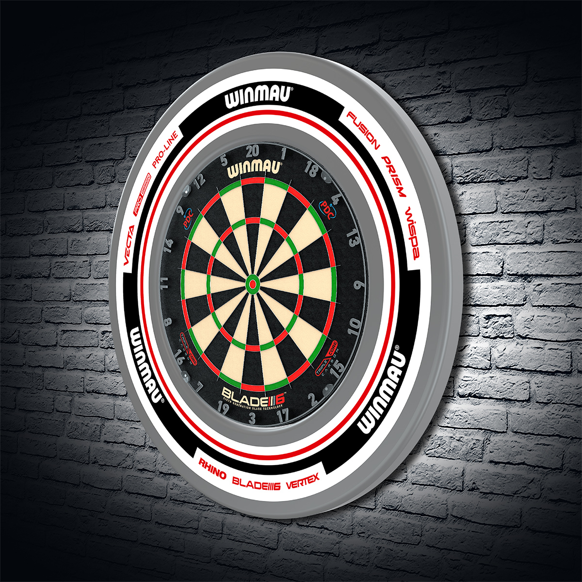 Winmau - Surround Advance white/red 