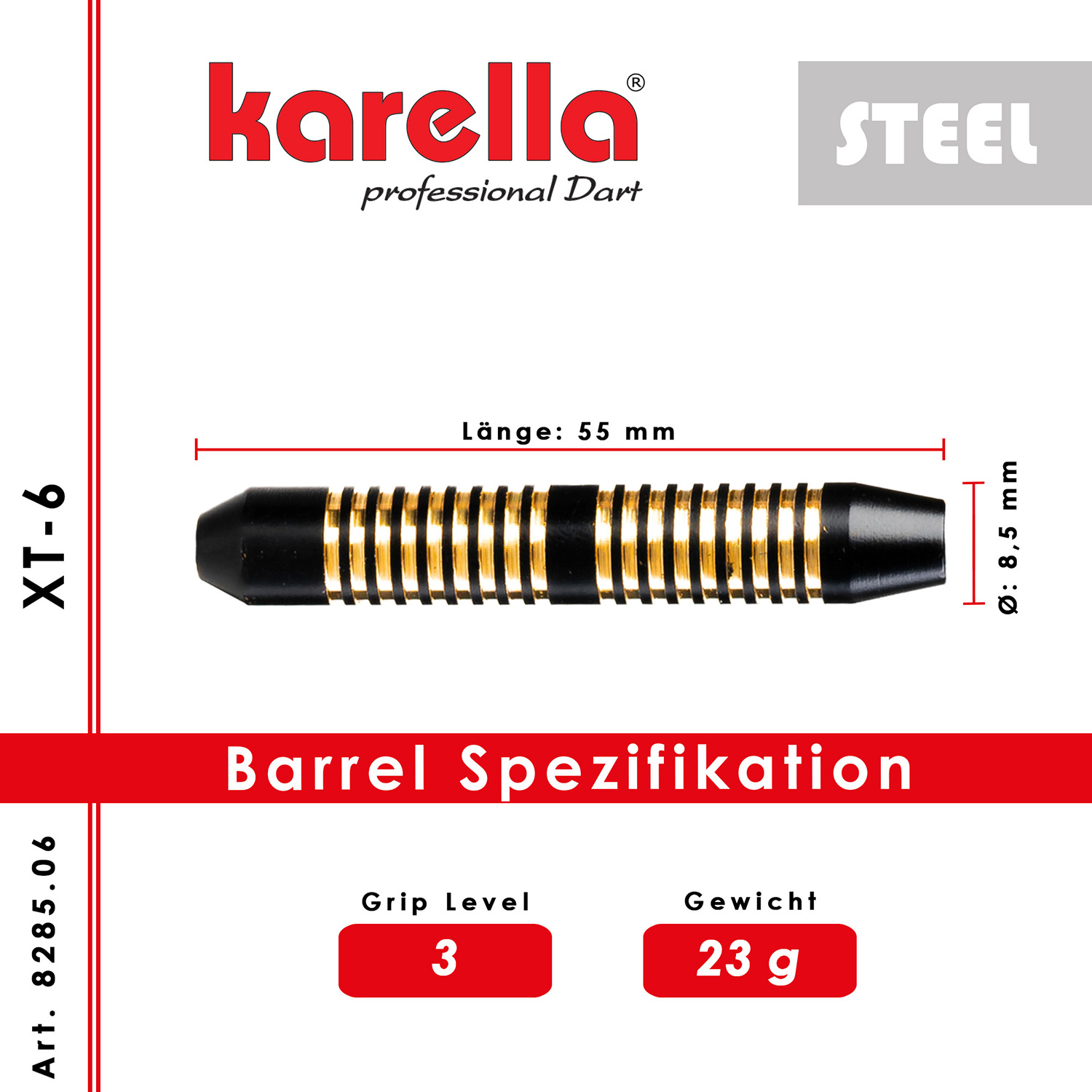 Karella XT-6 Stahlspitzenpfeile 23 Gramm