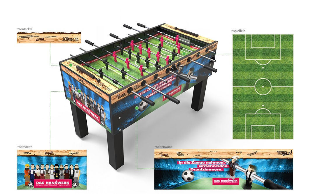 Ullrich Home Tischkicker mit Branding