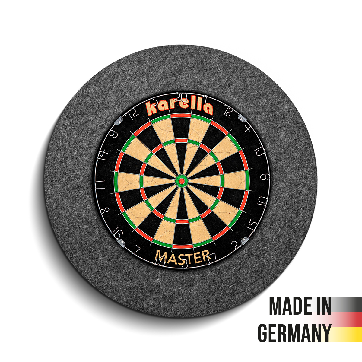 Schallschutz Karella für Steeldartboards mit integriertem Surround/Auffangring