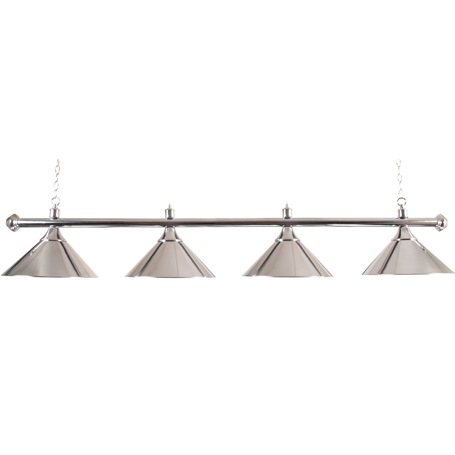 Billardlampe mit vier Schirmen Chrom