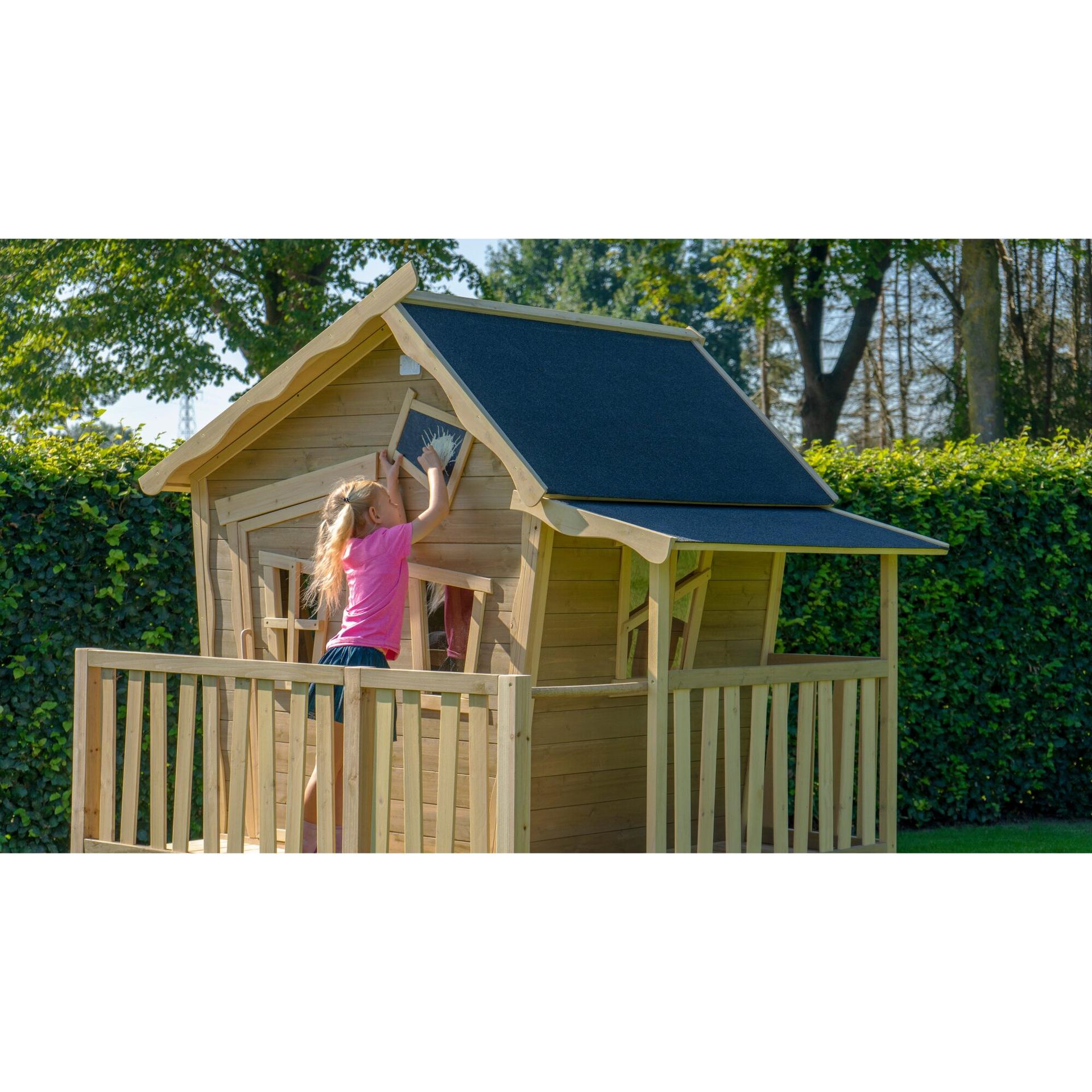 EXIT Crooky 350 Holzspielhaus - graubeige