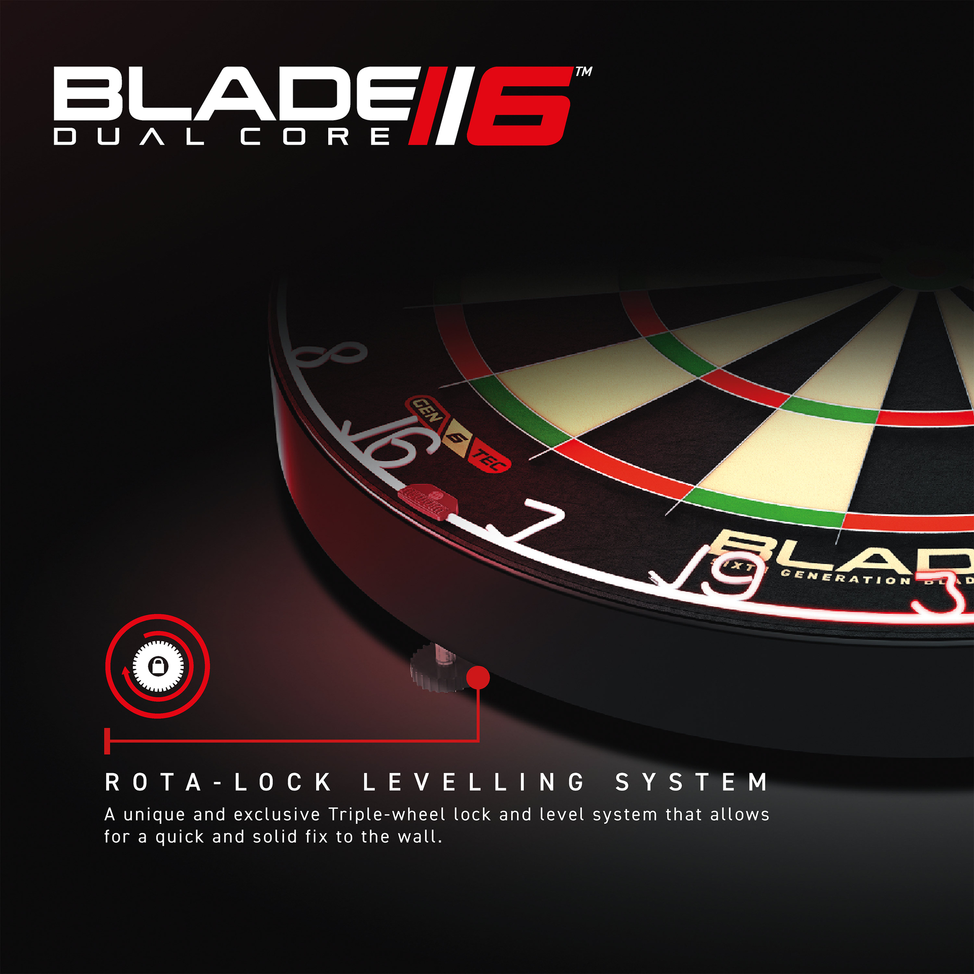WINMAU Blade 6 Dartboard - Dual Core