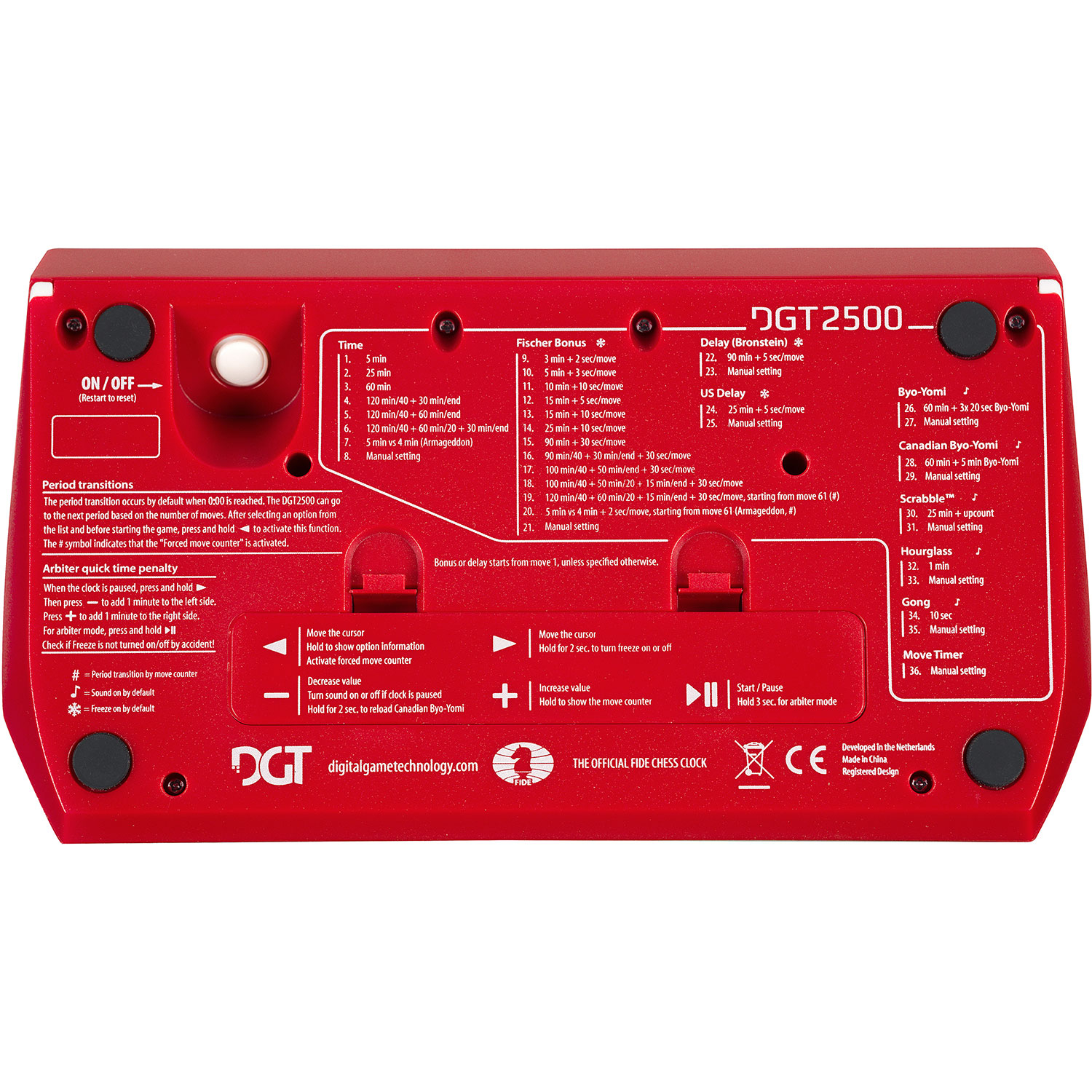 DGT 2500 digitale Schachuhr FIDE