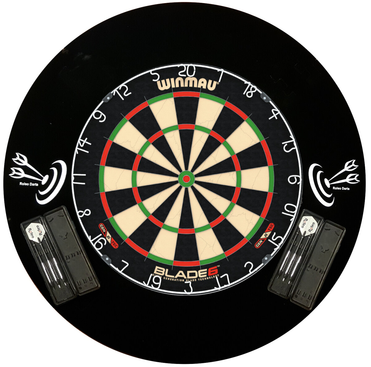 Steeldart Profi Set-Scheibe Blade 6 + 2 Satz Pfeile + Catchring