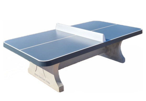 Tischtennisplatte aus Beton - abgerundet