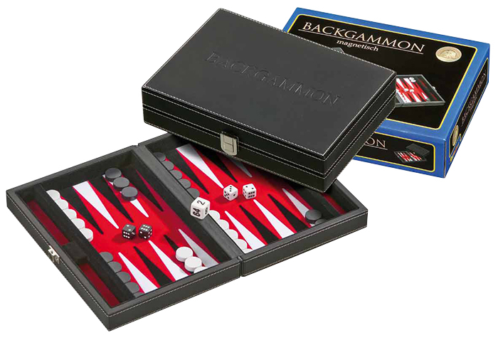 Philos Backgammon Tinos small red 23x16.5cm