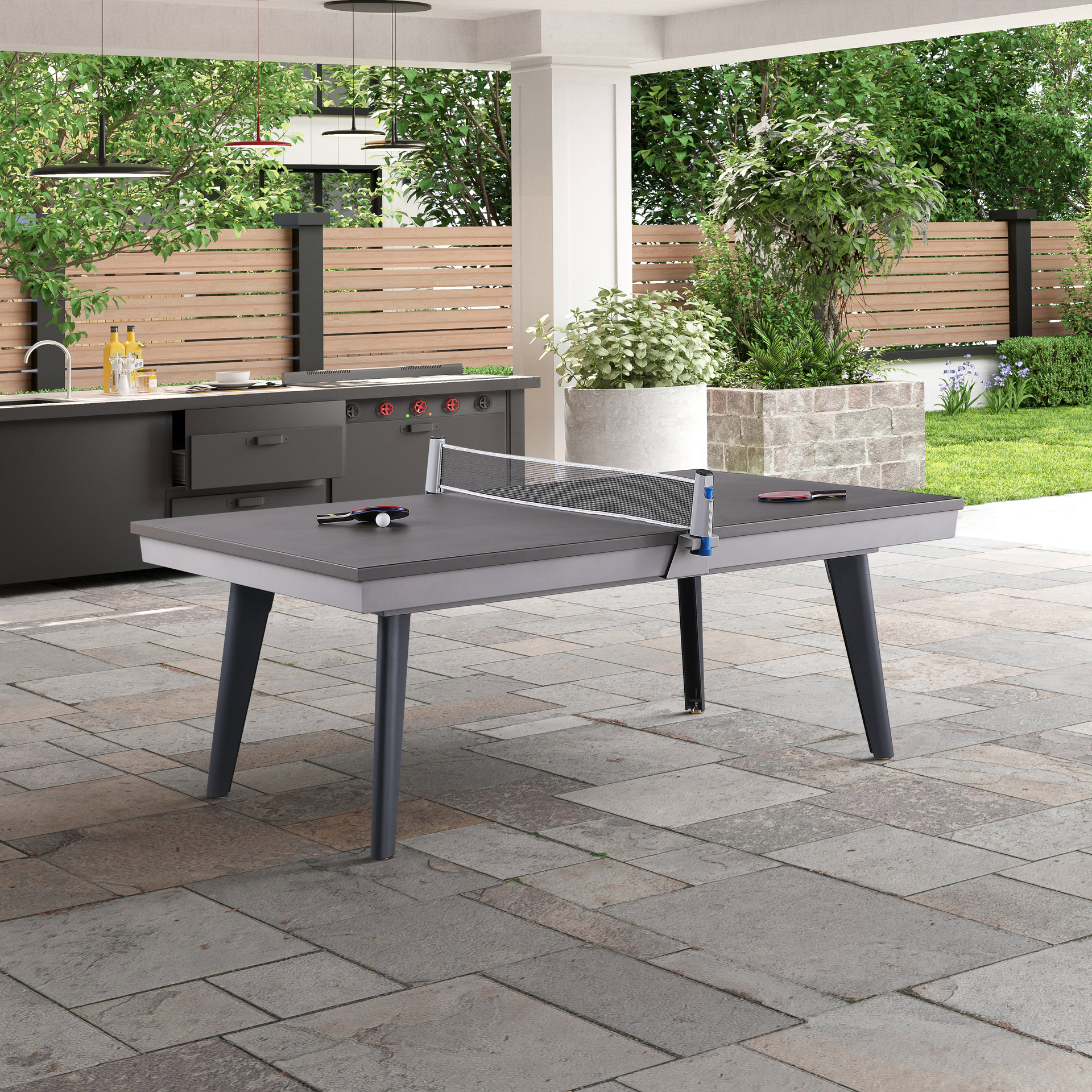 6 ft. Outdoor pool Ascona ping pong set