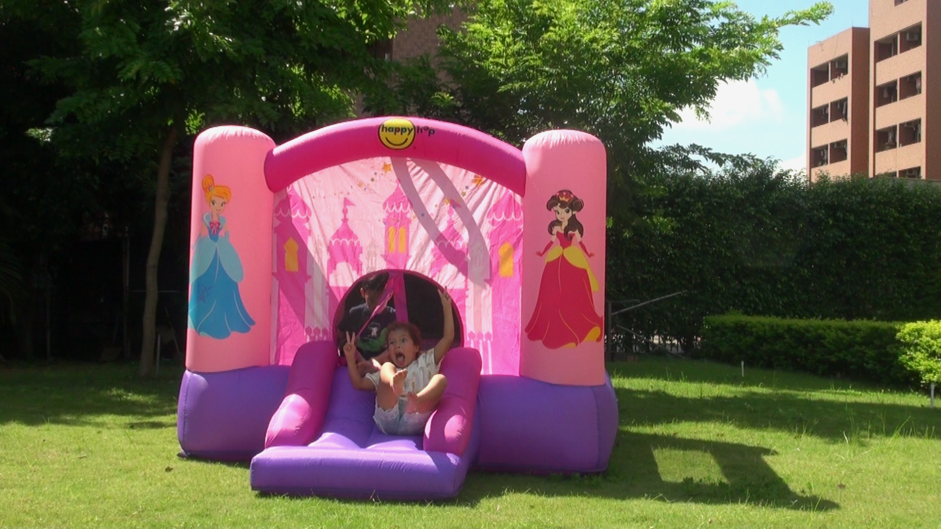 HappyHop Hüpfburg  Princess Slide and Hoop Bouncer