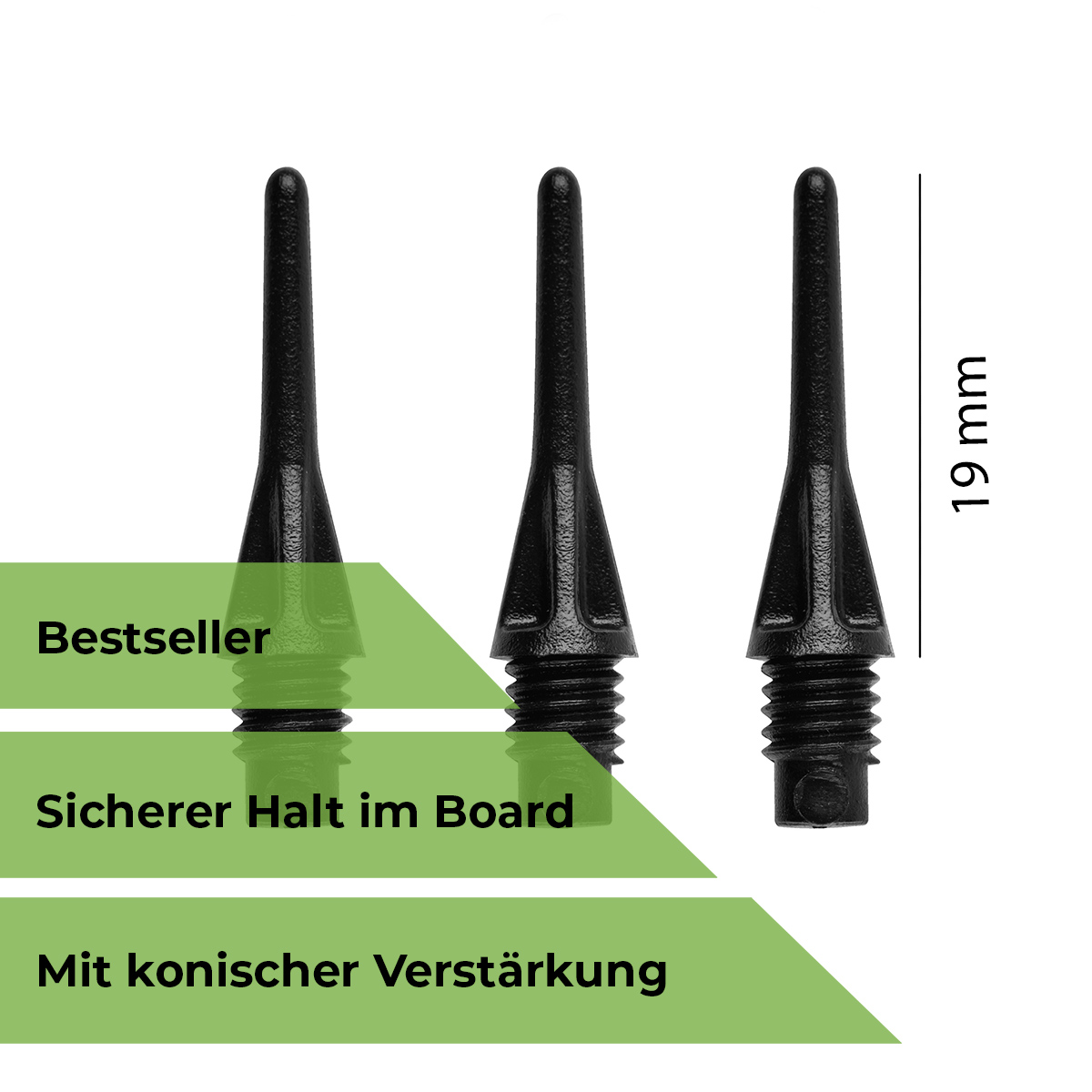 Softdart tips (1000 pieces) - Pro-Tip black