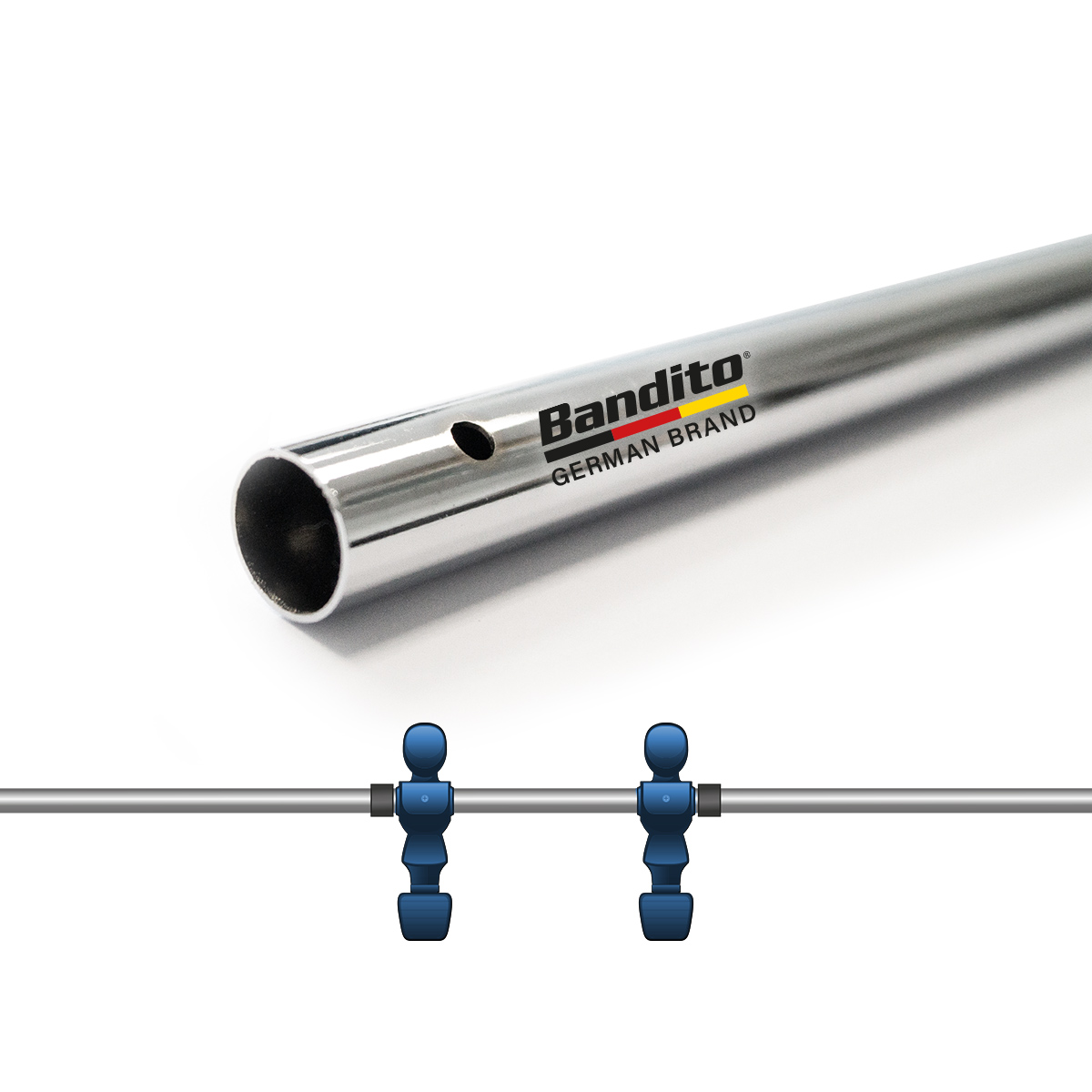Foosball hollow bar 13mm