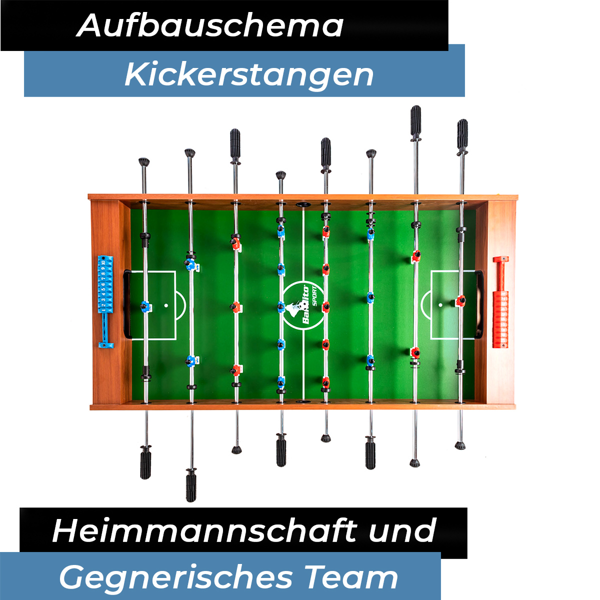 Foosball hollow bar 13mm
