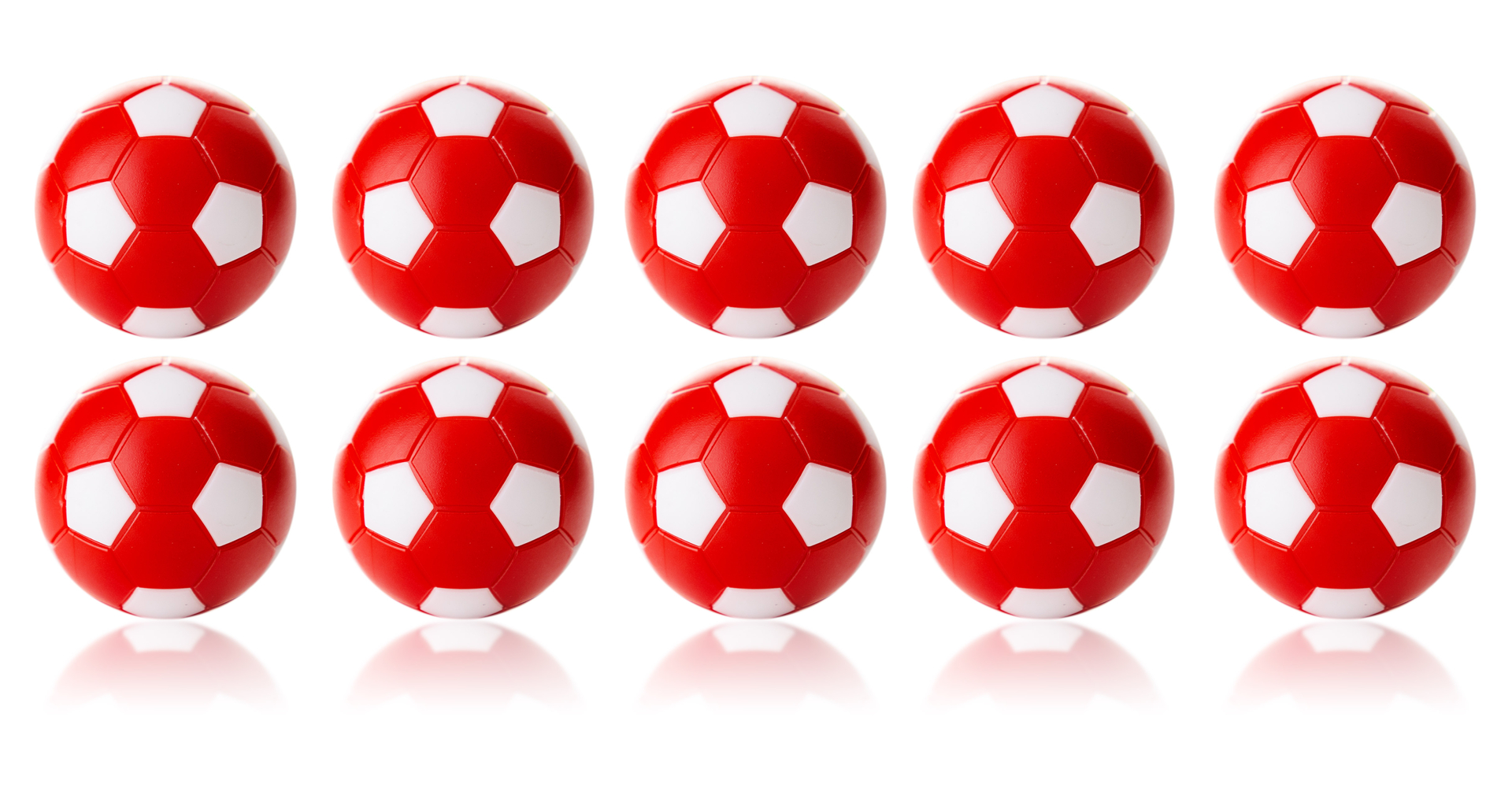 Foosball Winspeed by Robertson 35 mm, red / white, set with 10 pcs.