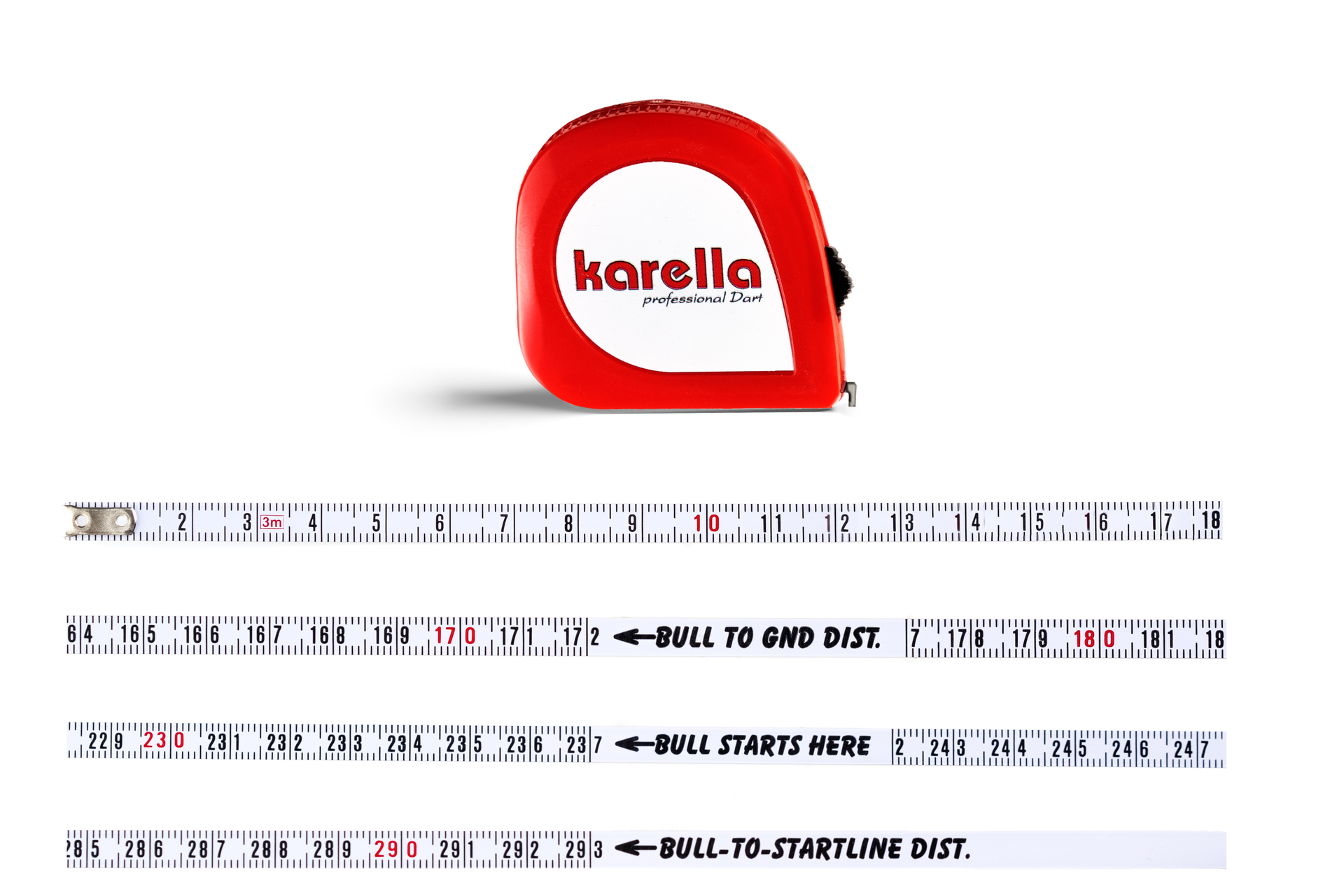 Dart measuring tape Karella red
