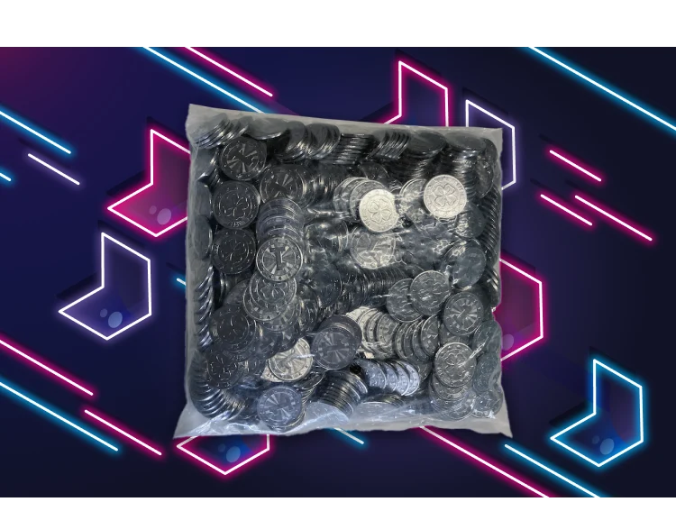 500 Stk. Metall Spielmünzen für Arcadro Coin Pusher