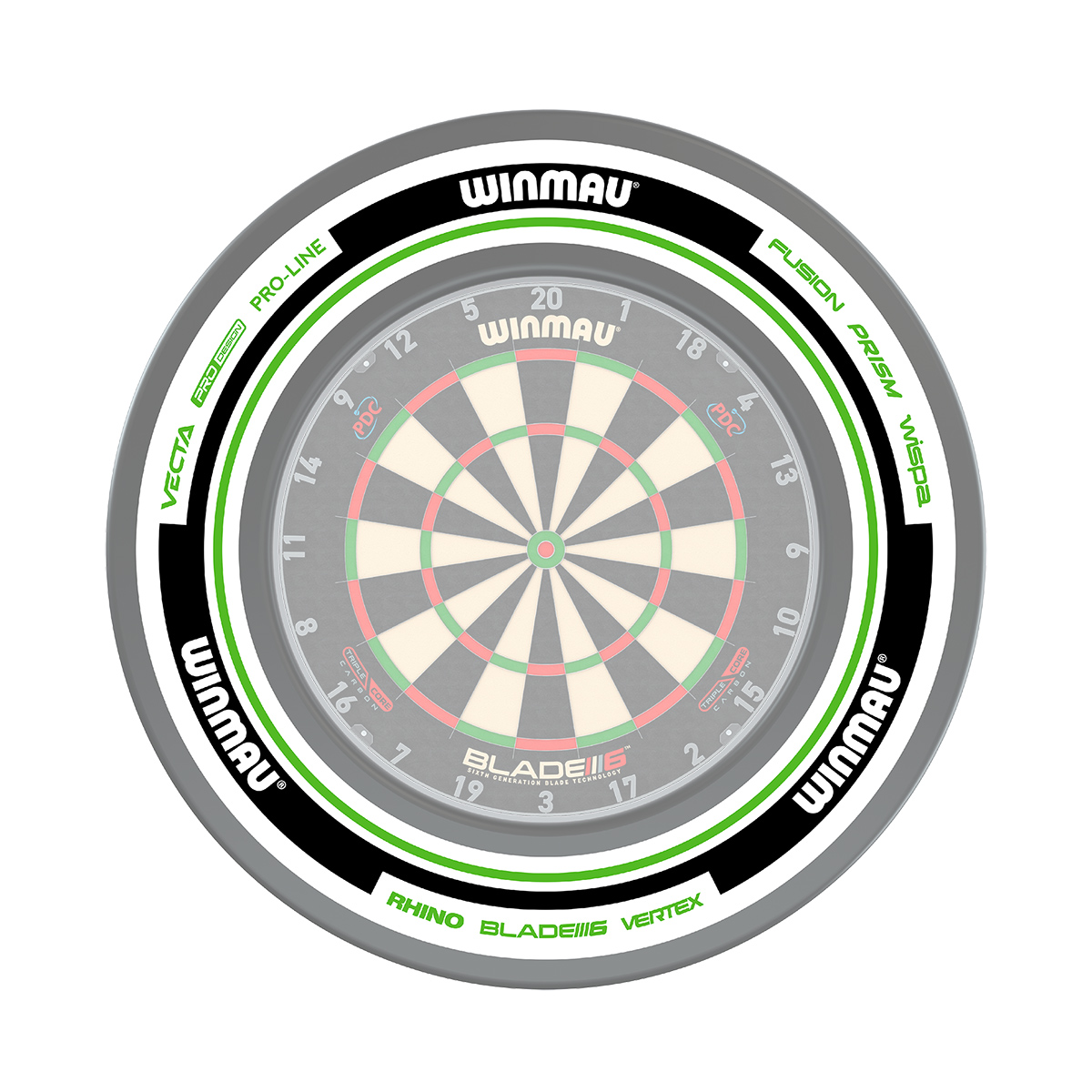 Winmau - Surround Advance white/green 