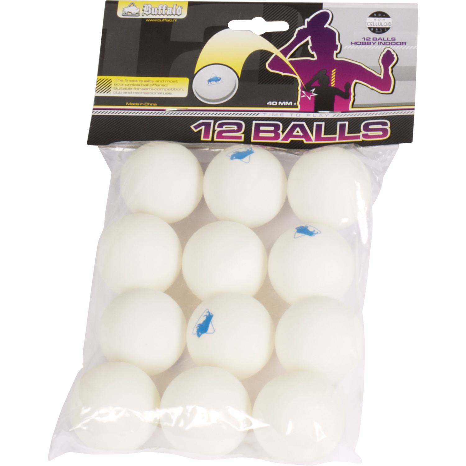 12er Tischtennisball-Set Buffalo Hobby